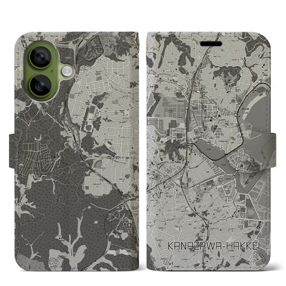 【金沢八景（神奈川県）】地図柄iPhoneケース（手帳タイプ）