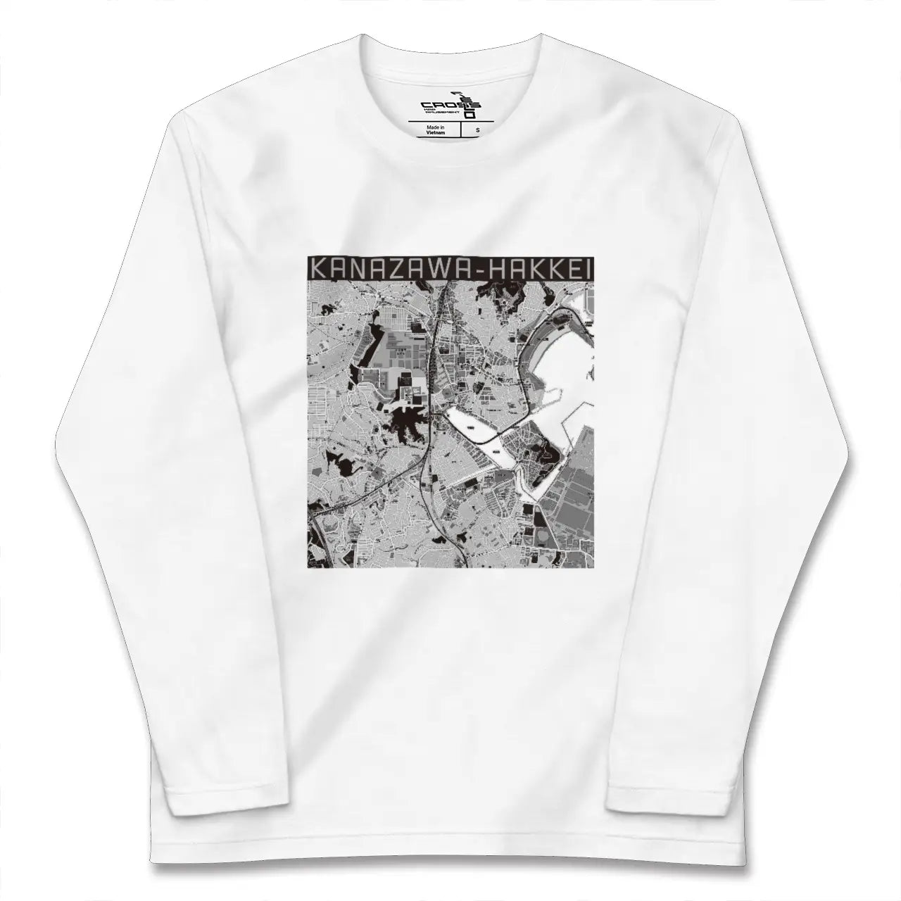 【金沢八景（神奈川県）】地図柄ロングスリーブTシャツ