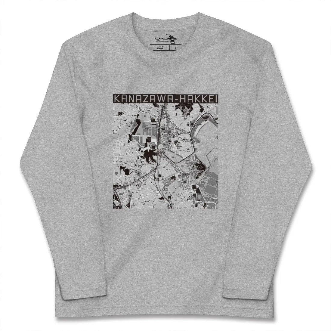 【金沢八景（神奈川県）】地図柄ロングスリーブTシャツ