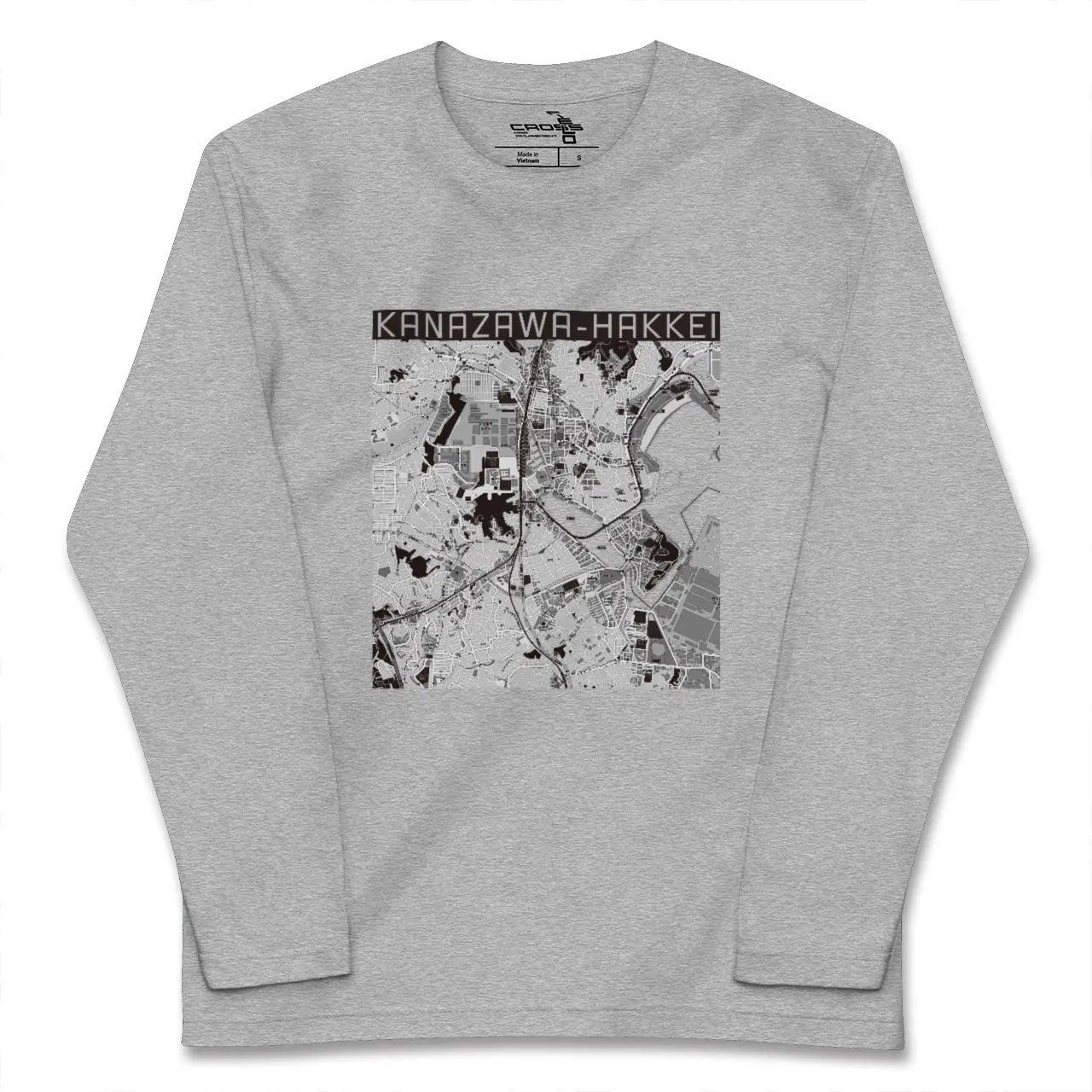 【金沢八景（神奈川県）】地図柄ロングスリーブTシャツ
