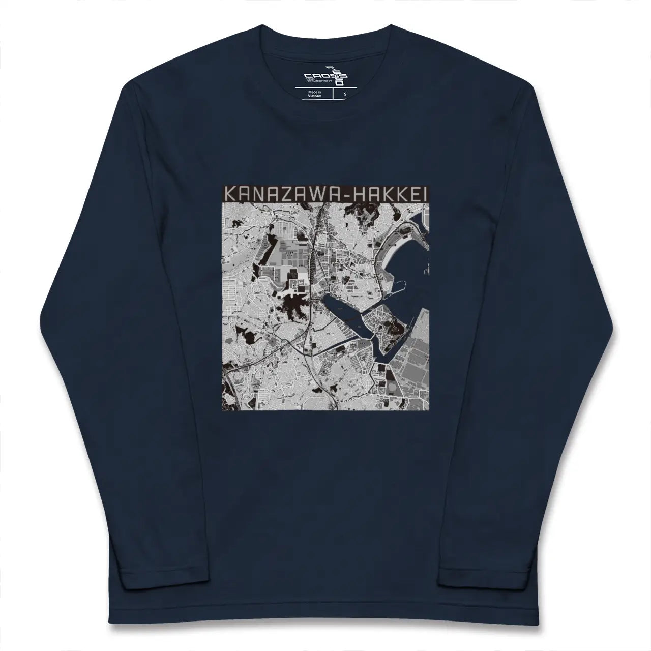 【金沢八景（神奈川県）】地図柄ロングスリーブTシャツ