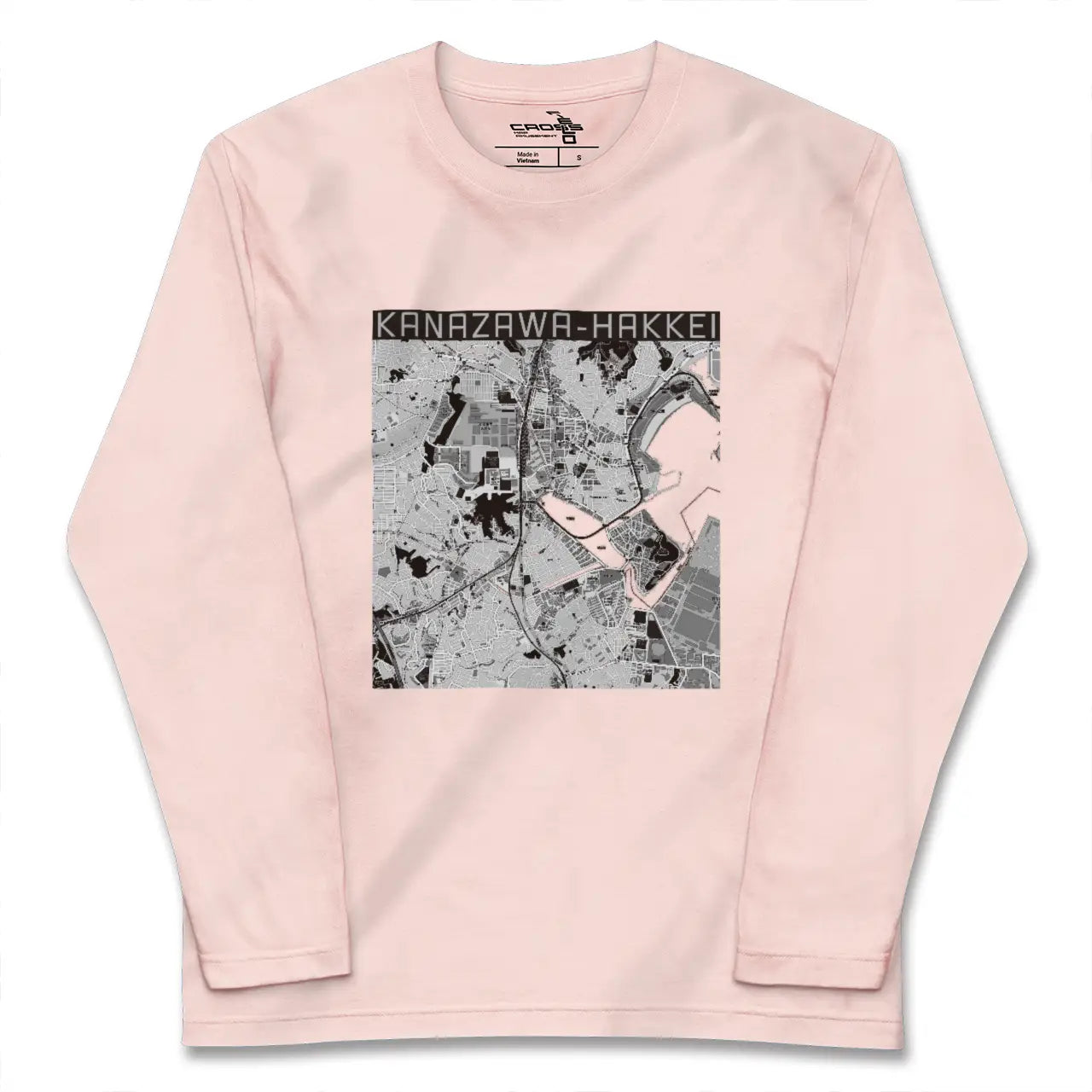 【金沢八景（神奈川県）】地図柄ロングスリーブTシャツ