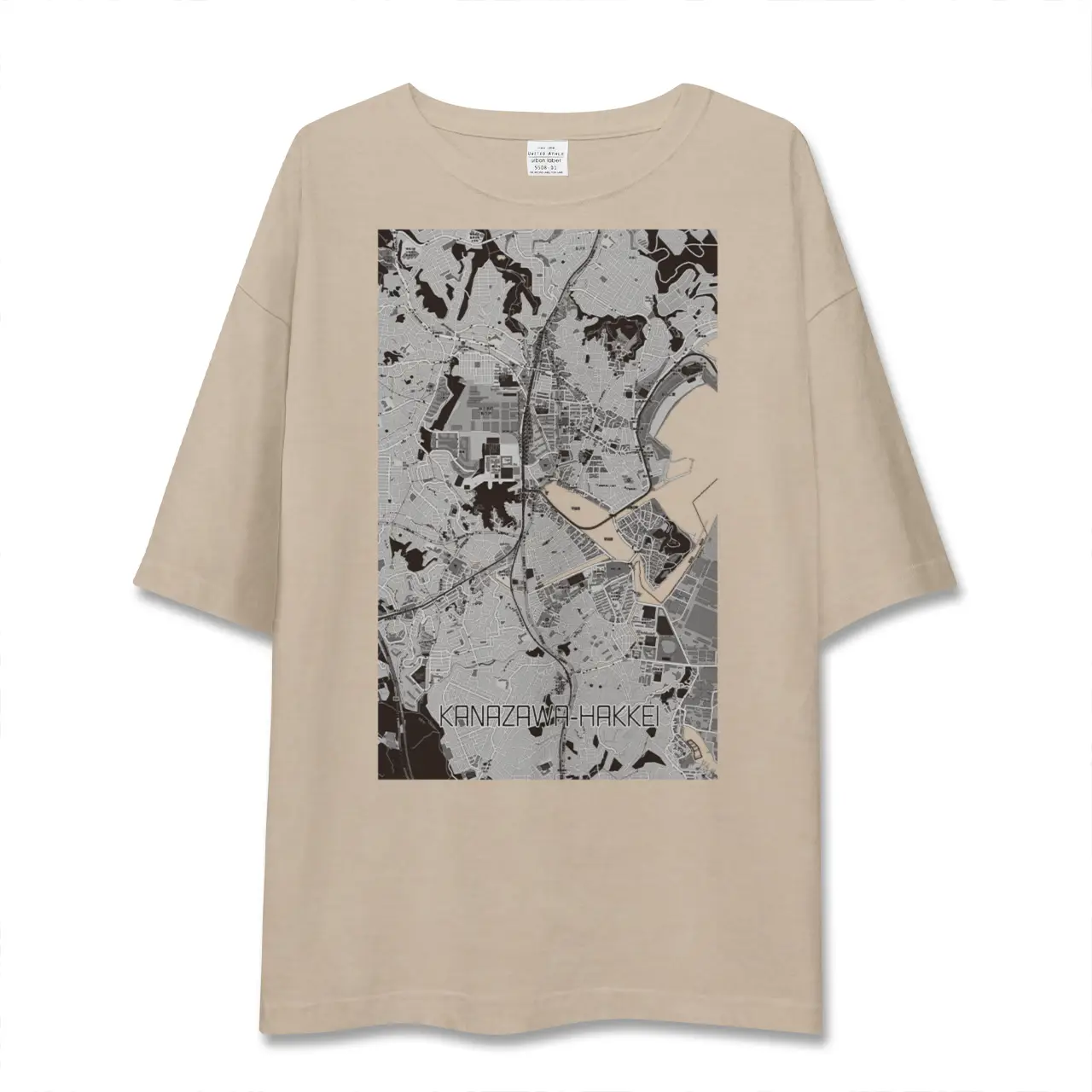 【金沢八景（神奈川県）】地図柄ビッグシルエットTシャツ