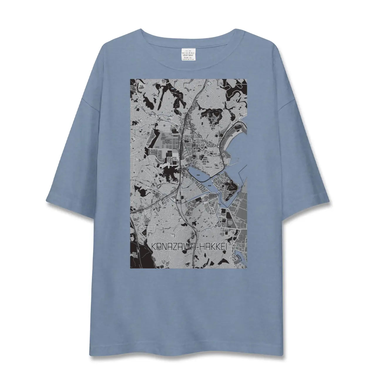 【金沢八景（神奈川県）】地図柄ビッグシルエットTシャツ