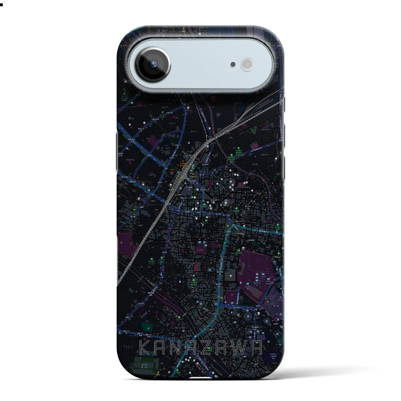 【金沢（石川県）】地図柄iPhoneケース（バックカバータイプ）