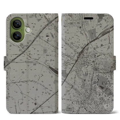 【金沢（石川県）】地図柄iPhoneケース（手帳タイプ）