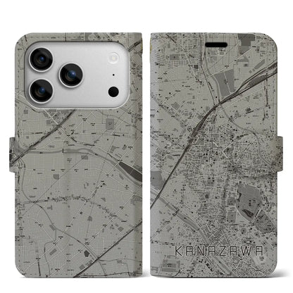【金沢（石川県）】地図柄iPhoneケース（手帳タイプ）