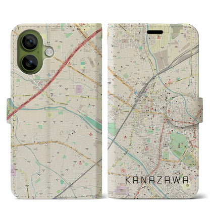 【金沢（石川県）】地図柄iPhoneケース（手帳タイプ）