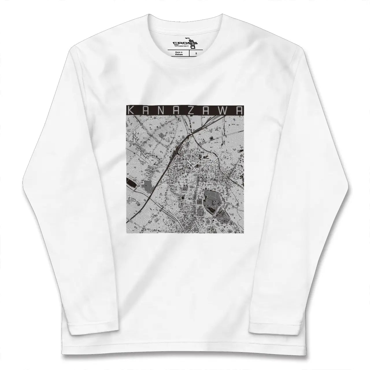 【金沢（石川県）】地図柄ロングスリーブTシャツ