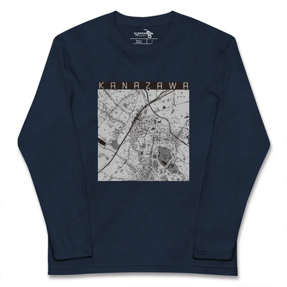 【金沢（石川県）】地図柄ロングスリーブTシャツ