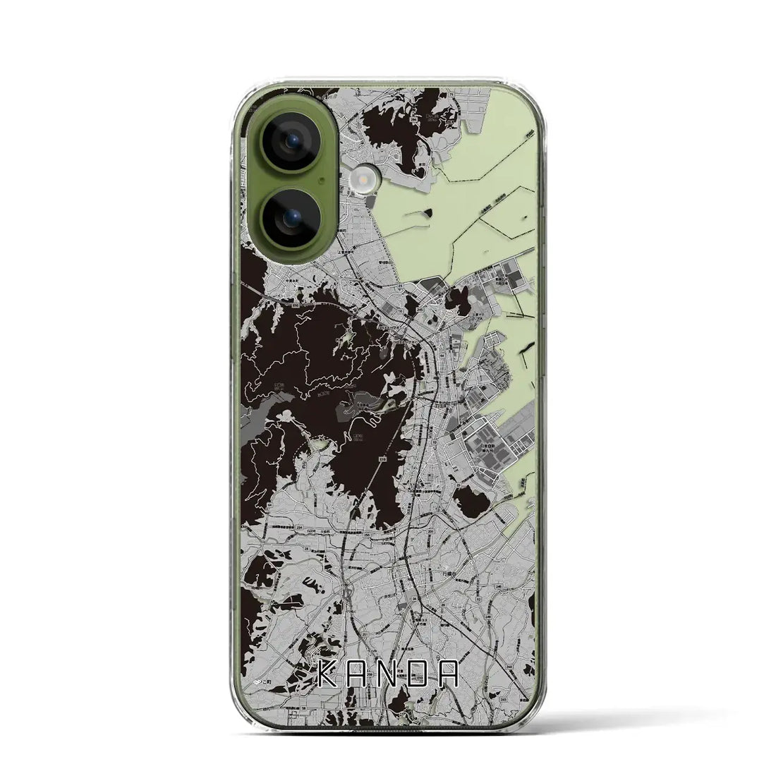 【苅田(福岡県)】地図柄iPhoneケース(クリアタイプ)モノトーン・iPhone 17 Pro Max 用