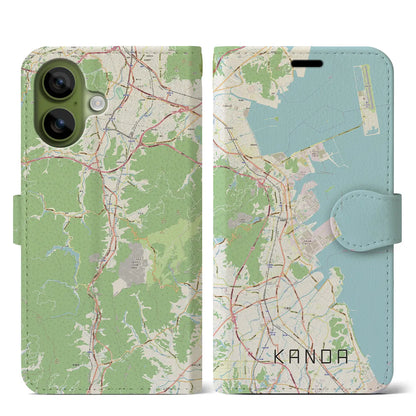 【苅田（福岡県）】地図柄iPhoneケース（手帳タイプ）