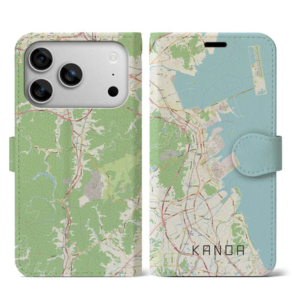 【苅田（福岡県）】地図柄iPhoneケース（手帳タイプ）