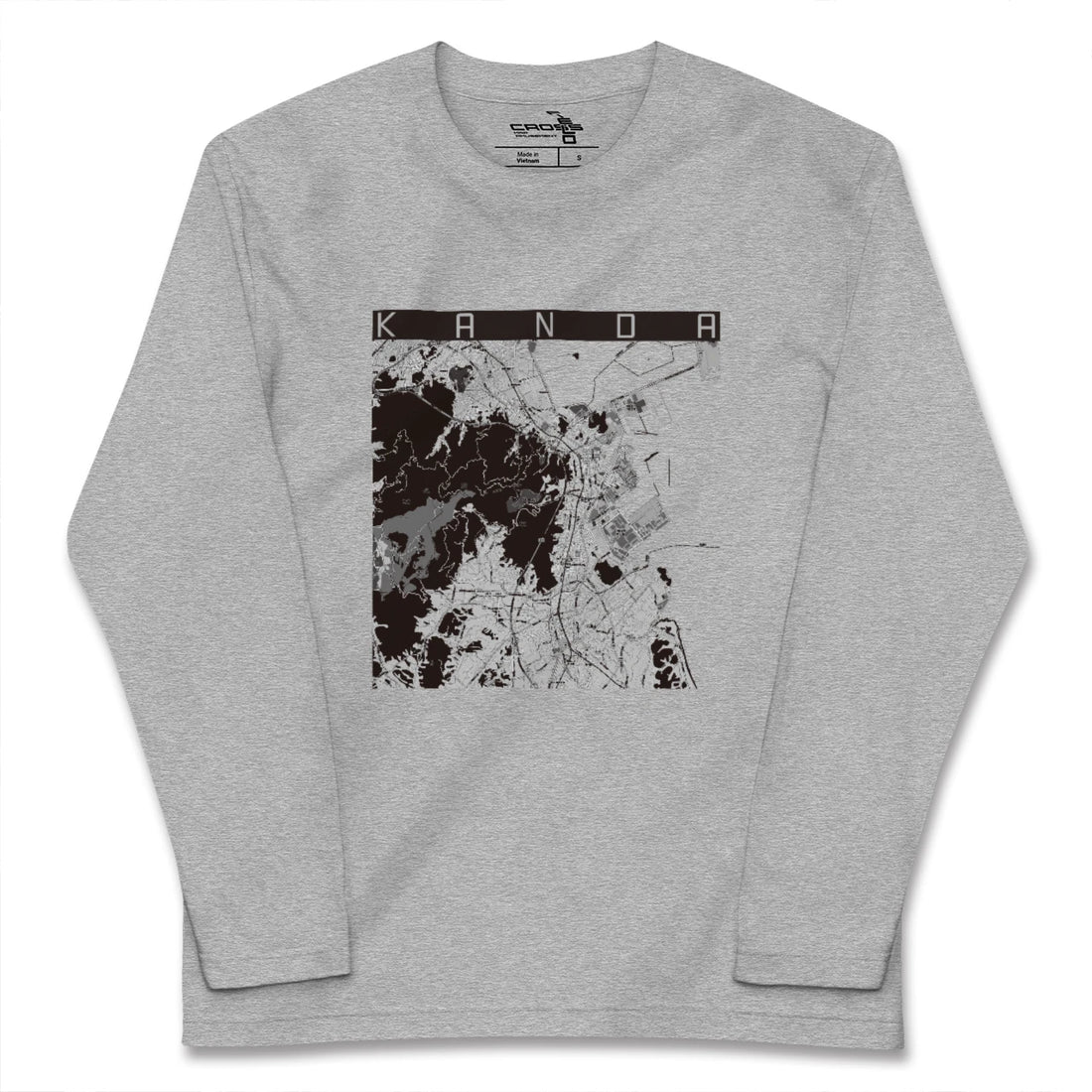【苅田（福岡県）】地図柄ロングスリーブTシャツ