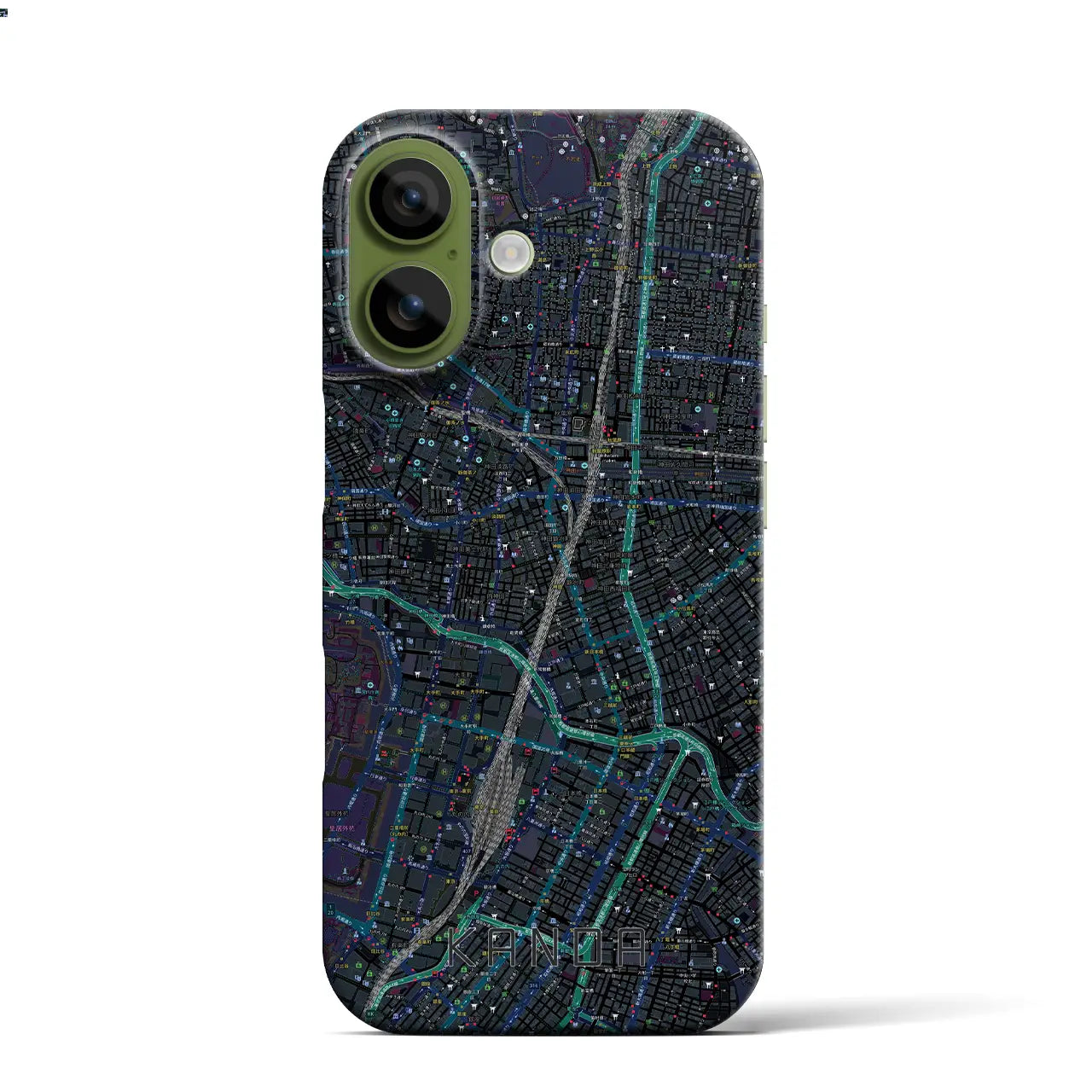 【神田（東京都）】地図柄iPhoneケース（バックカバータイプ）