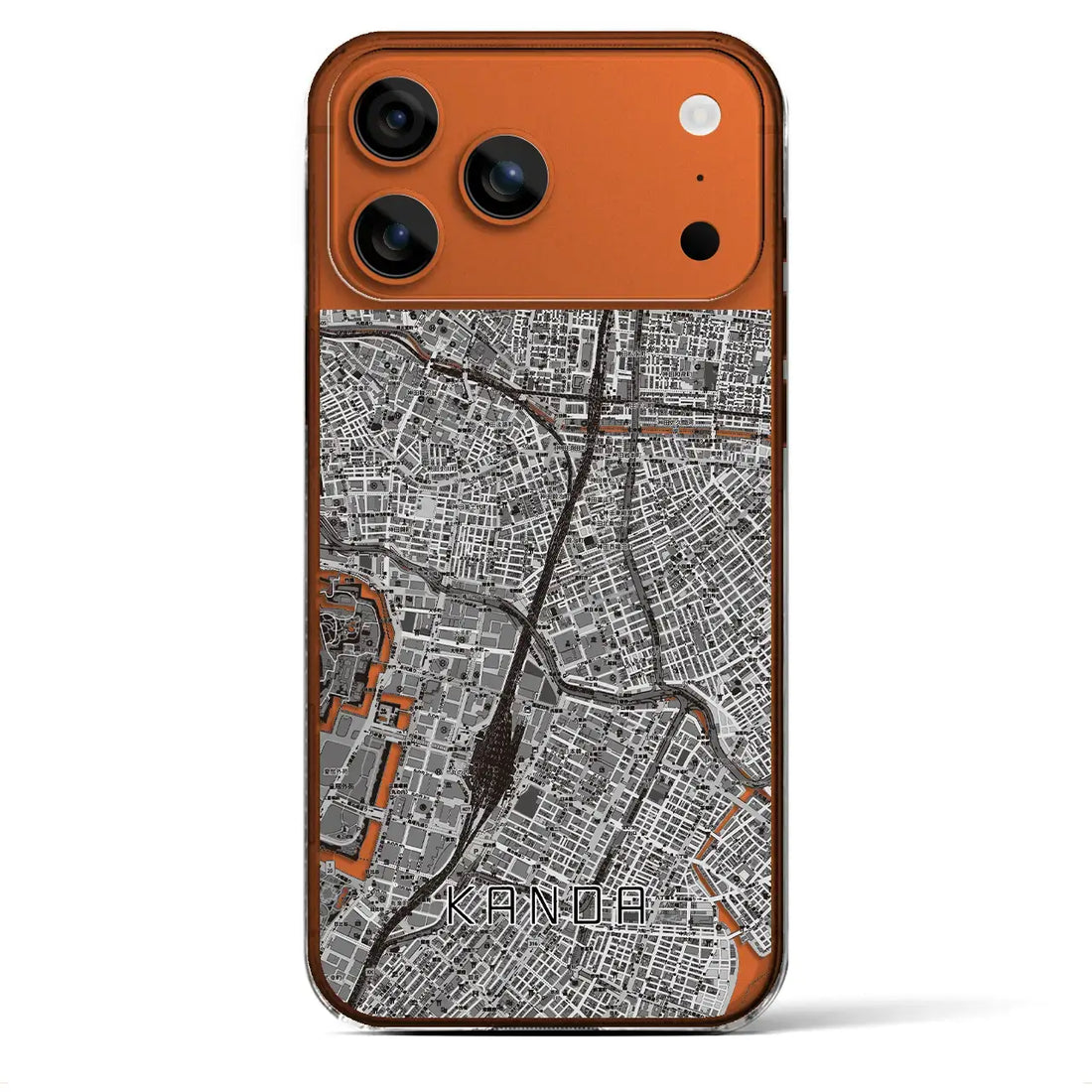 【神田（東京都）】地図柄iPhoneケース（クリアタイプ）