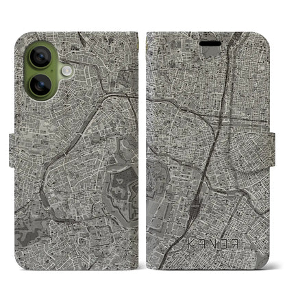 【神田（東京都）】地図柄iPhoneケース（手帳タイプ）