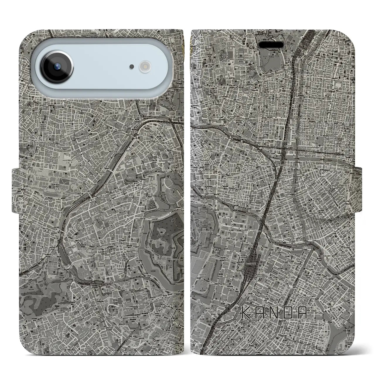 【神田（東京都）】地図柄iPhoneケース（手帳タイプ）