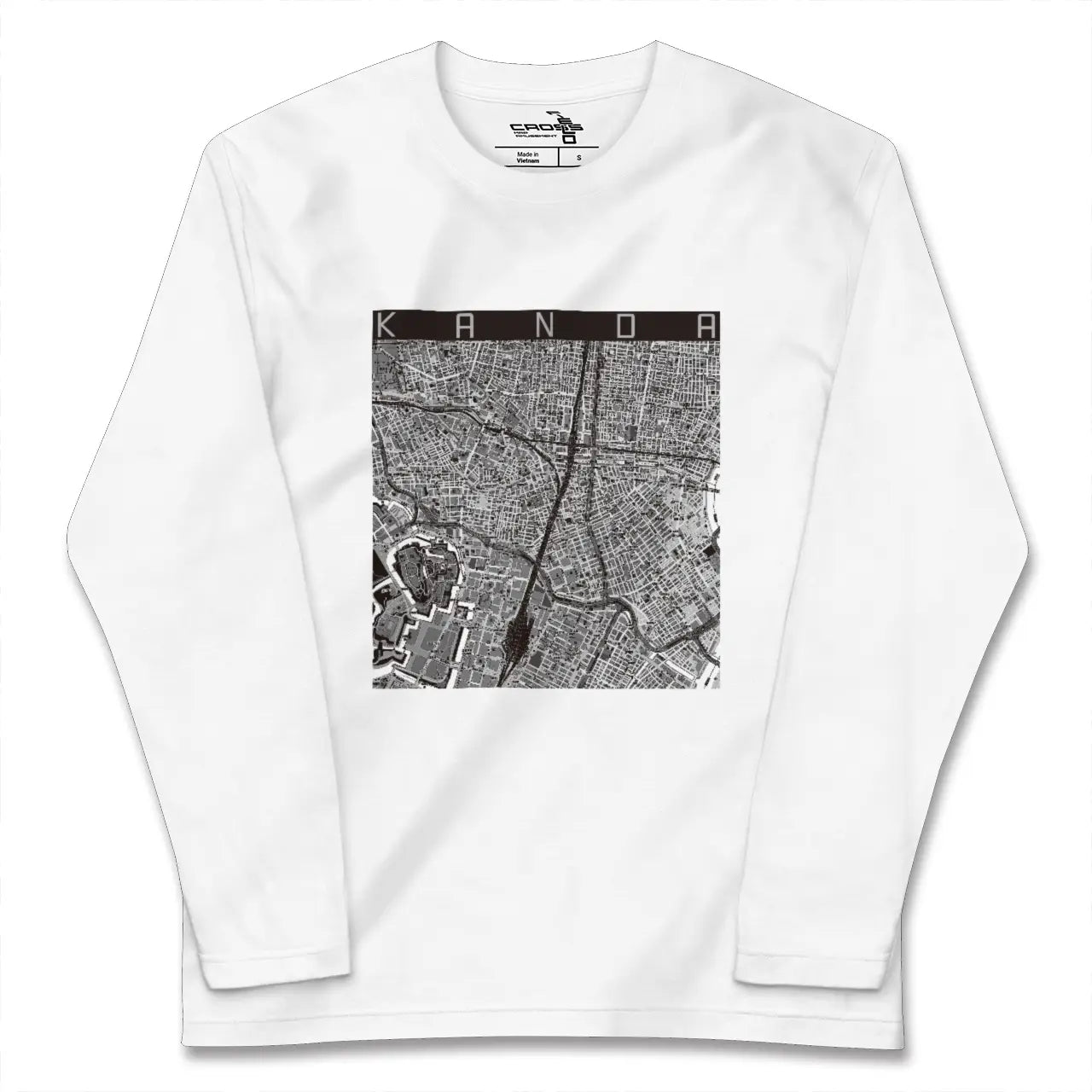 【神田（東京都）】地図柄ロングスリーブTシャツ