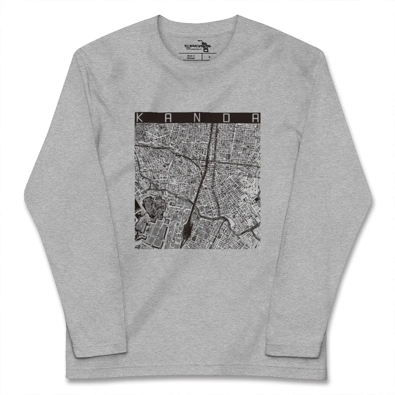 【神田（東京都）】地図柄ロングスリーブTシャツ