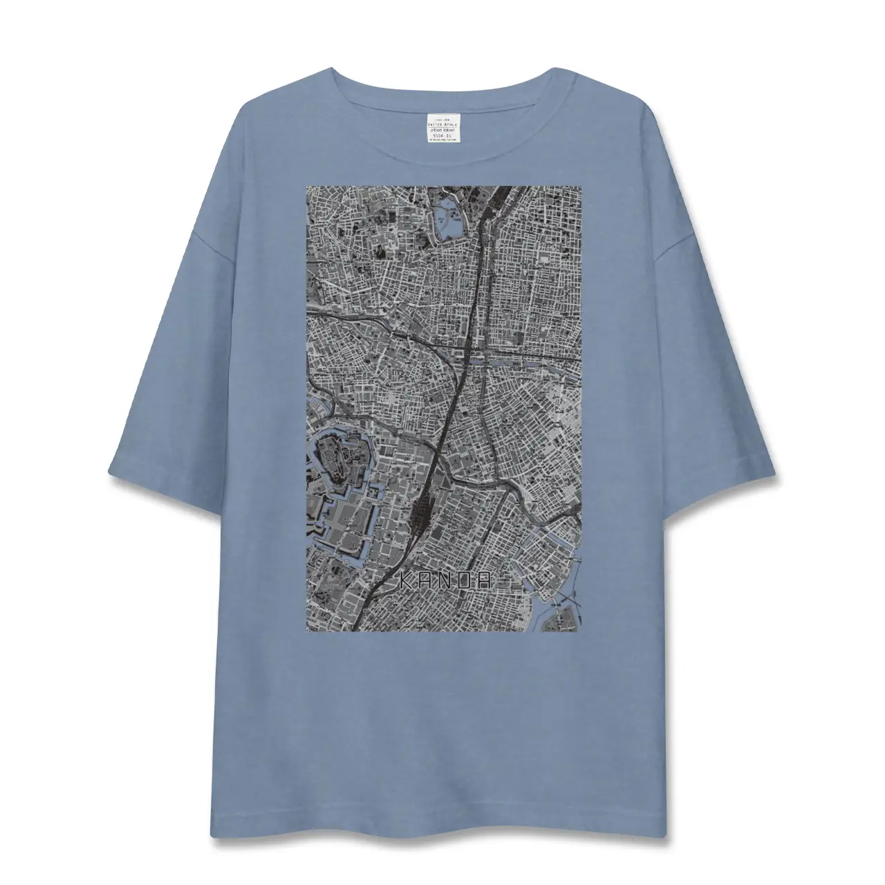 【神田（東京都）】地図柄ビッグシルエットTシャツ