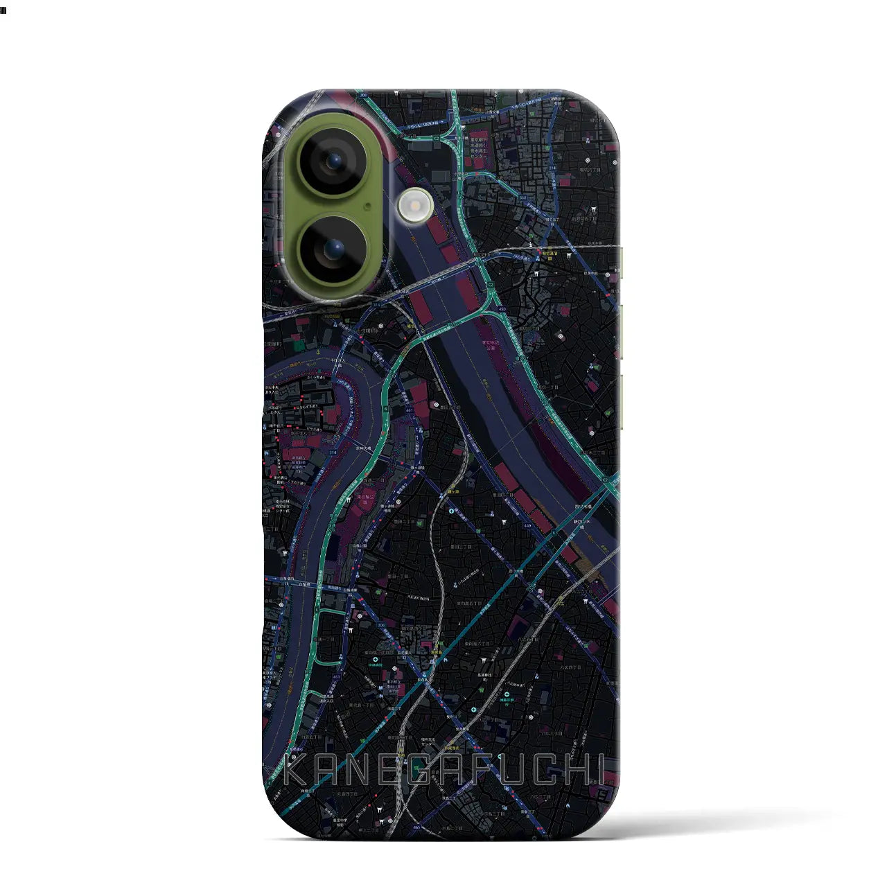 【鐘ヶ淵（東京都）】地図柄iPhoneケース（バックカバータイプ）