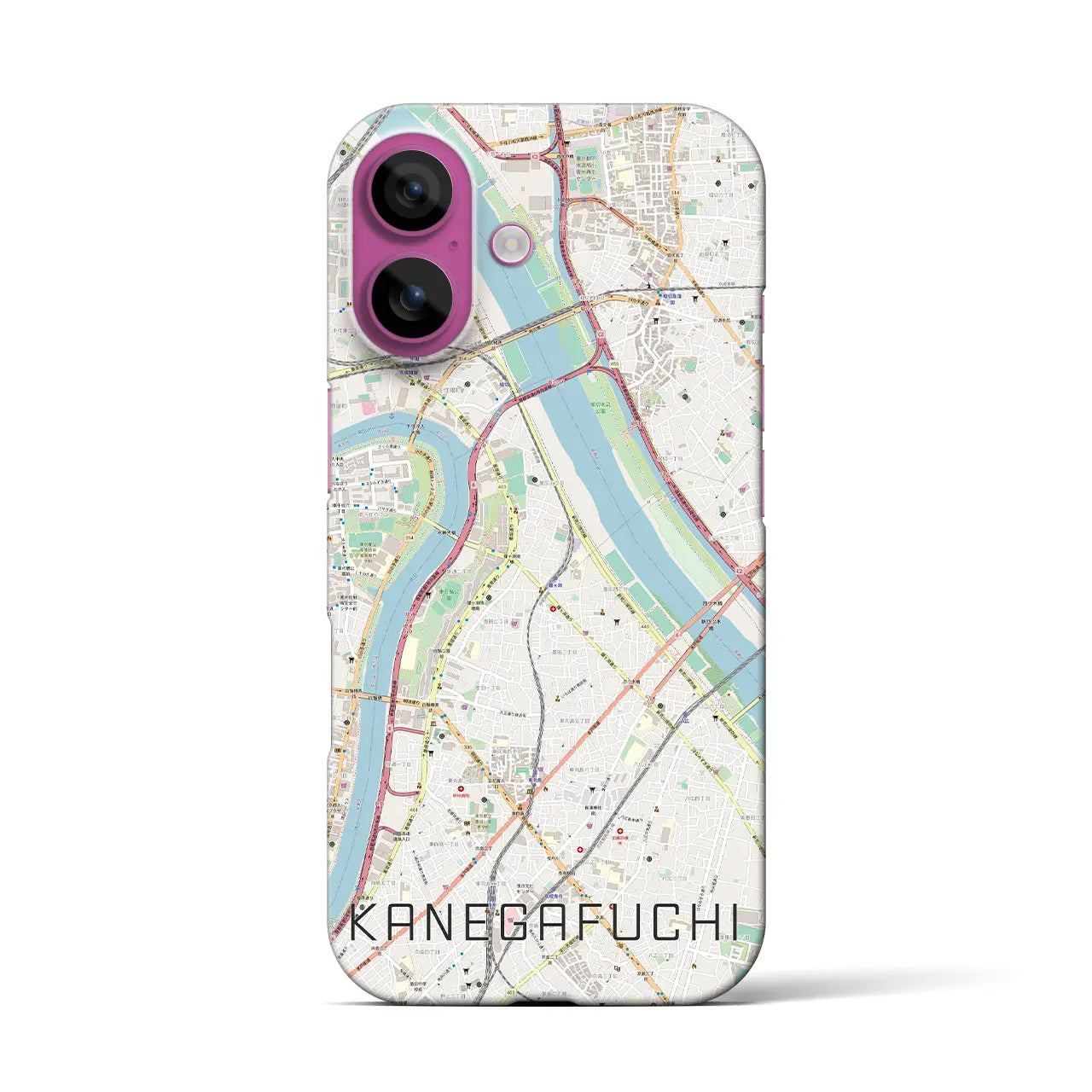 【鐘ヶ淵（東京都）】地図柄iPhoneケース（バックカバータイプ）