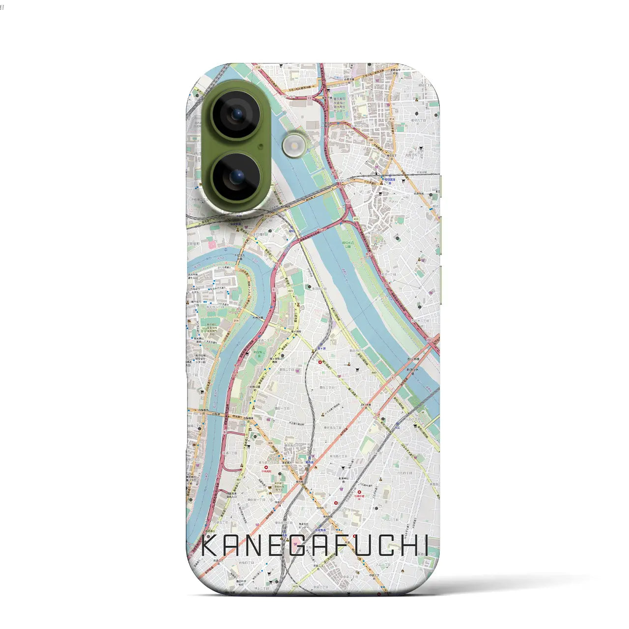 【鐘ヶ淵（東京都）】地図柄iPhoneケース（バックカバータイプ）