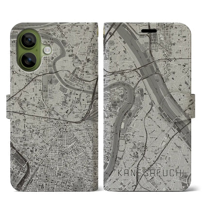 【鐘ヶ淵（東京都）】地図柄iPhoneケース（手帳タイプ）