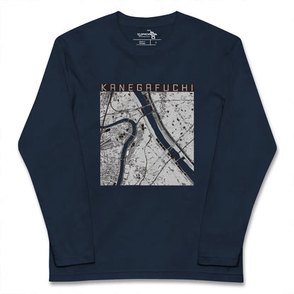 【鐘ヶ淵（東京都）】地図柄ロングスリーブTシャツ