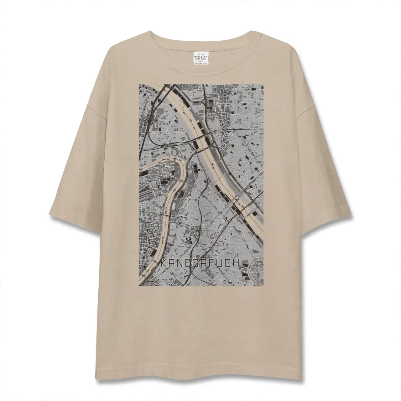 【鐘ヶ淵（東京都）】地図柄ビッグシルエットTシャツ