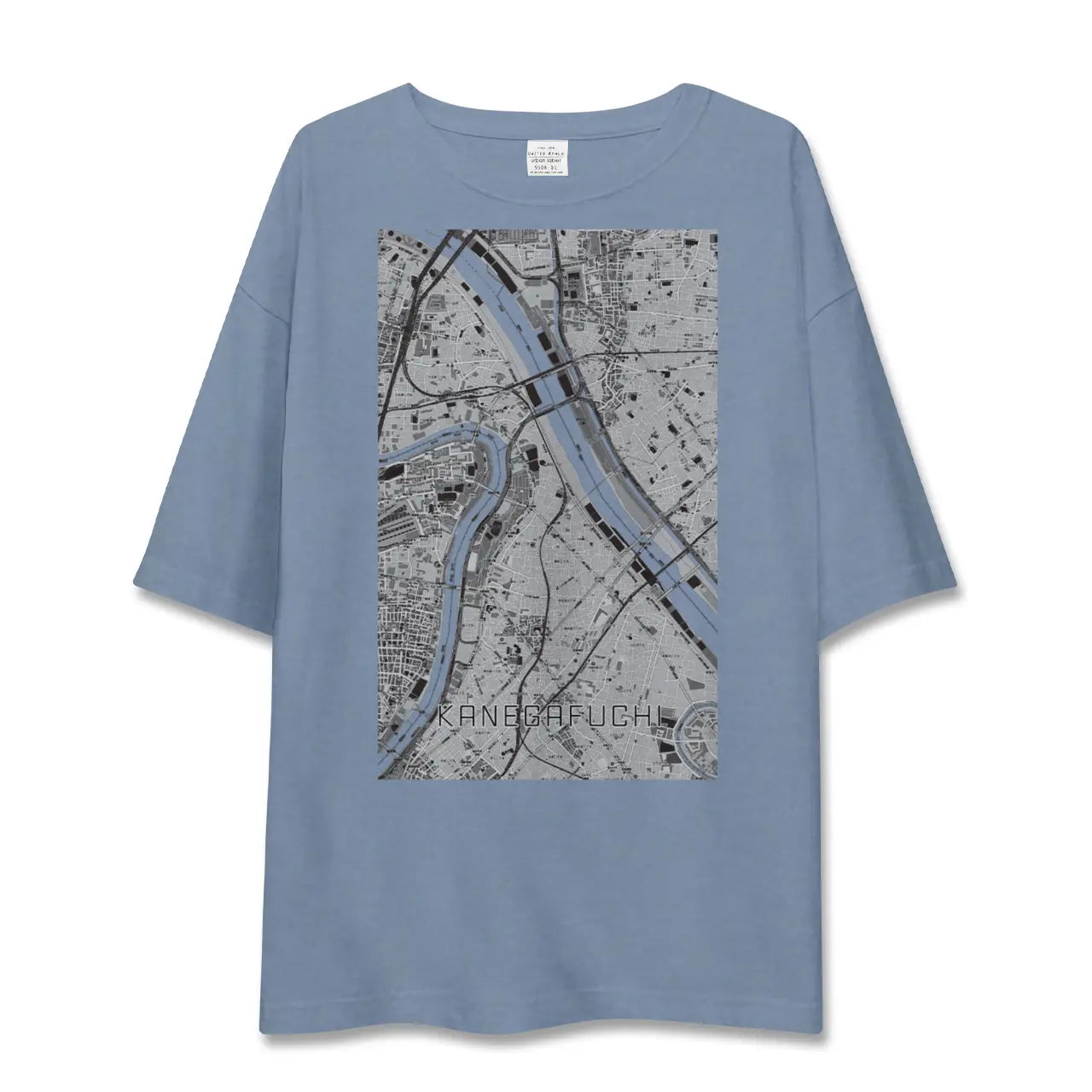 【鐘ヶ淵（東京都）】地図柄ビッグシルエットTシャツ