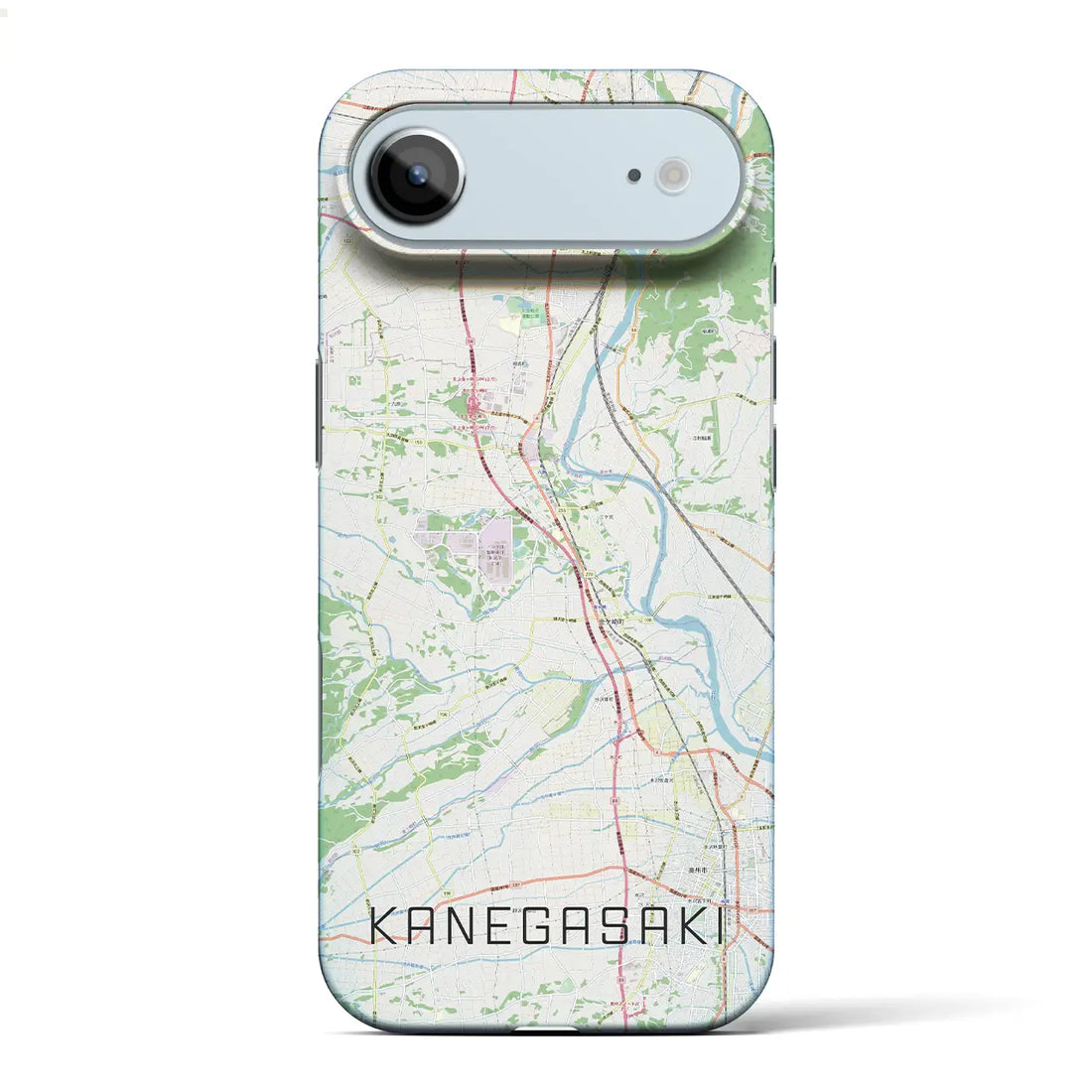 【金ケ崎（岩手県）】地図柄iPhoneケース（バックカバータイプ）ナチュラル・iPhone 17 Pro Max 用