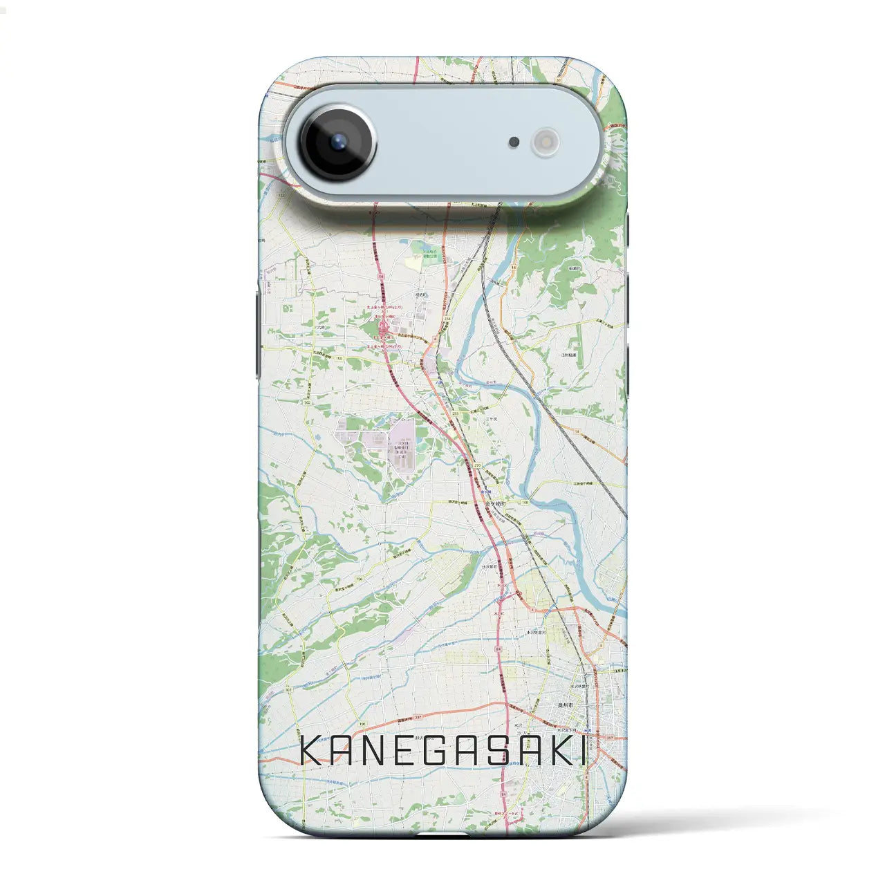 【金ケ崎（岩手県）】地図柄iPhoneケース（バックカバータイプ）