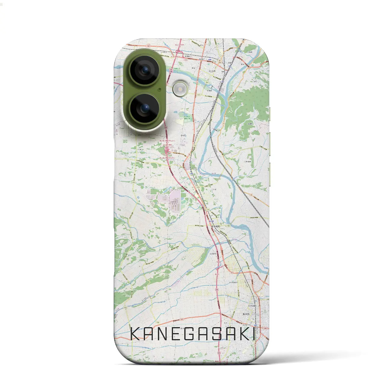 【金ケ崎（岩手県）】地図柄iPhoneケース（バックカバータイプ）