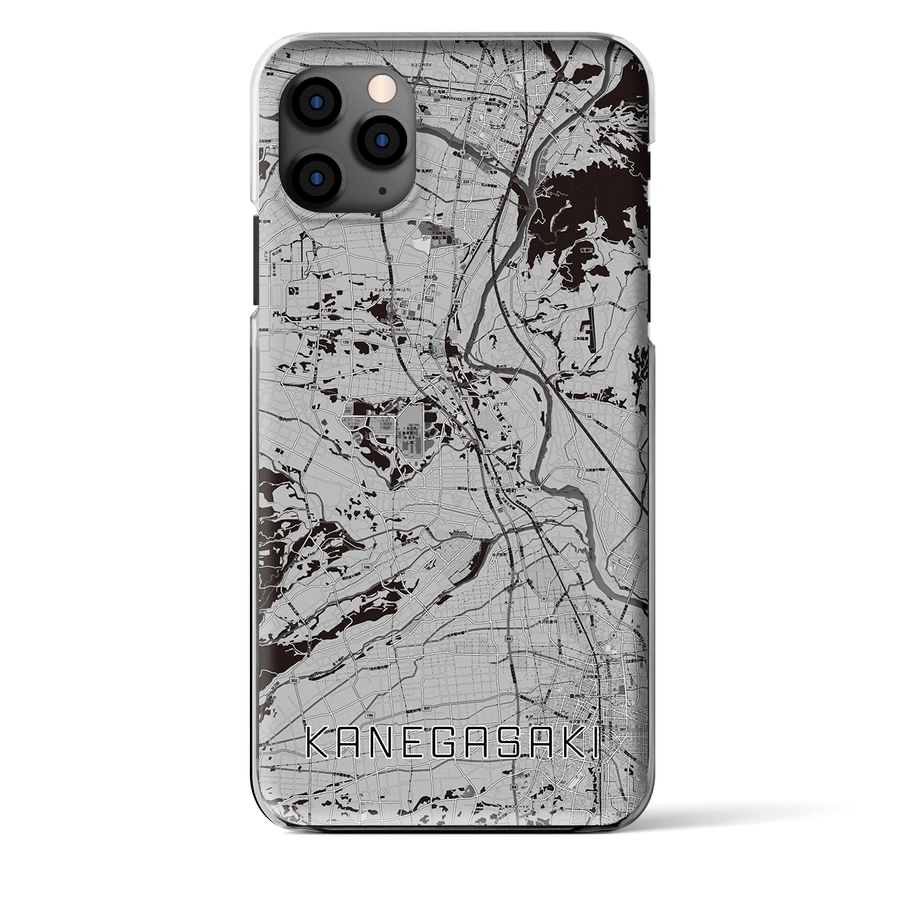 【金ケ崎（岩手県）】地図柄iPhoneケース（クリアタイプ）