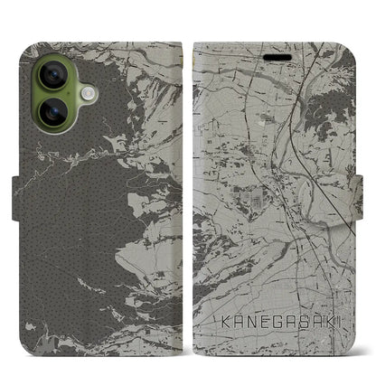 【金ケ崎（岩手県）】地図柄iPhoneケース（手帳タイプ）