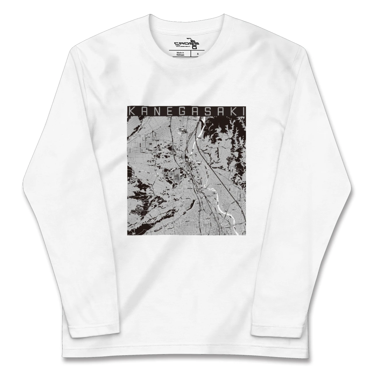 【金ケ崎（岩手県）】地図柄ロングスリーブTシャツ