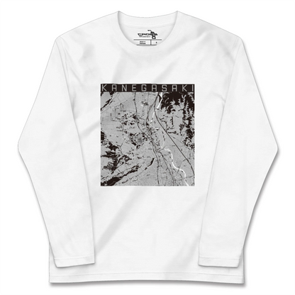 【金ケ崎（岩手県）】地図柄ロングスリーブTシャツ
