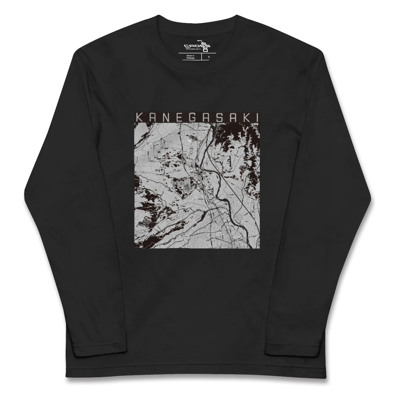 【金ケ崎（岩手県）】地図柄ロングスリーブTシャツ