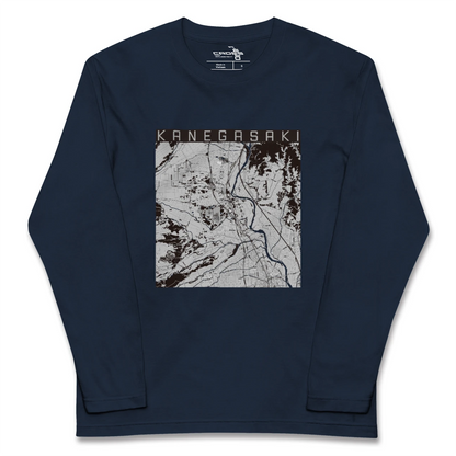【金ケ崎（岩手県）】地図柄ロングスリーブTシャツ