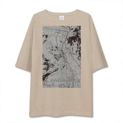 【金ケ崎（岩手県）】地図柄ビッグシルエットTシャツ