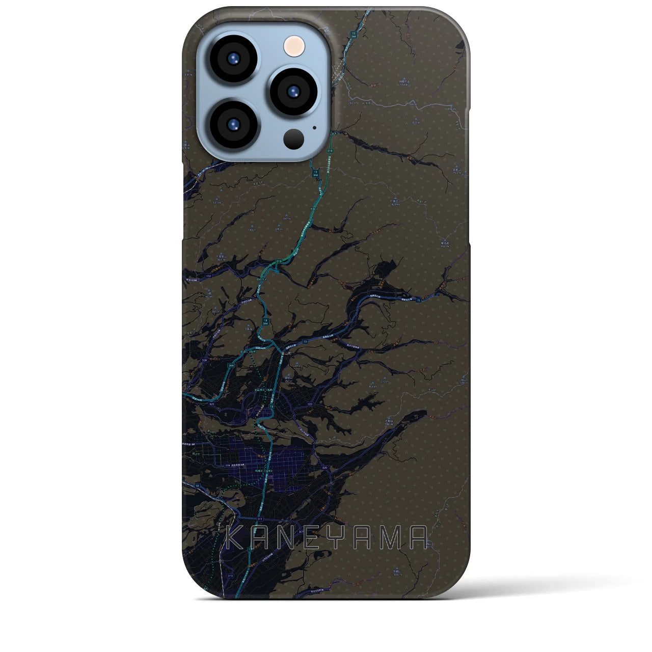 【金山（山形県）】地図柄iPhoneケース（バックカバータイプ）