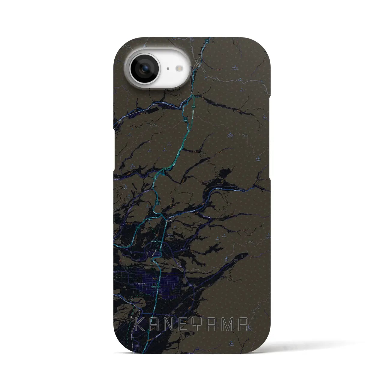 【金山（山形県）】地図柄iPhoneケース（バックカバータイプ）