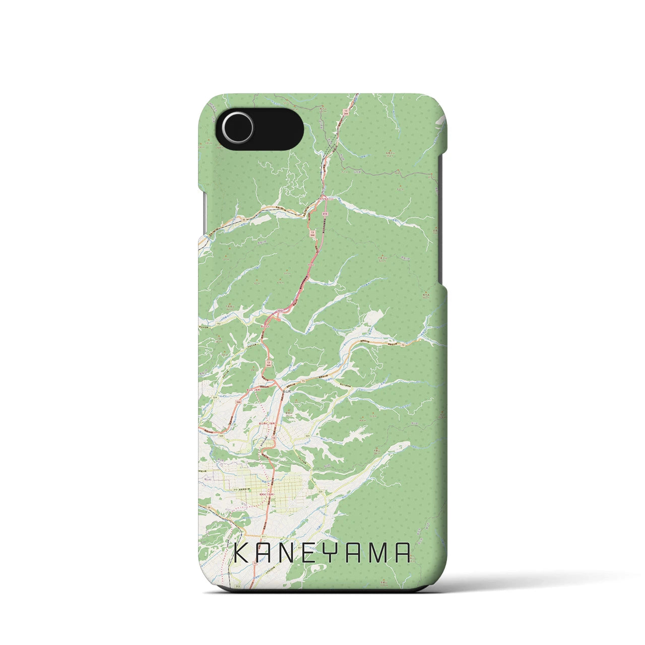 【金山（山形県）】地図柄iPhoneケース（バックカバータイプ）