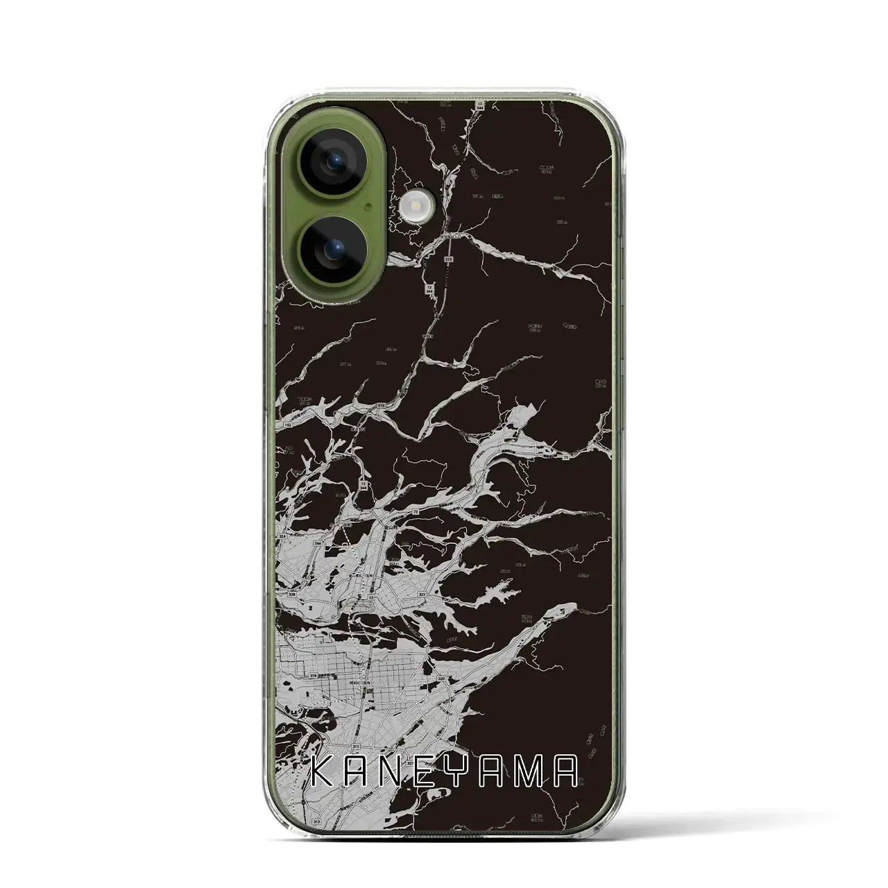 【金山（山形県）】地図柄iPhoneケース（クリアタイプ）モノトーン・iPhone 17 Pro Max 用