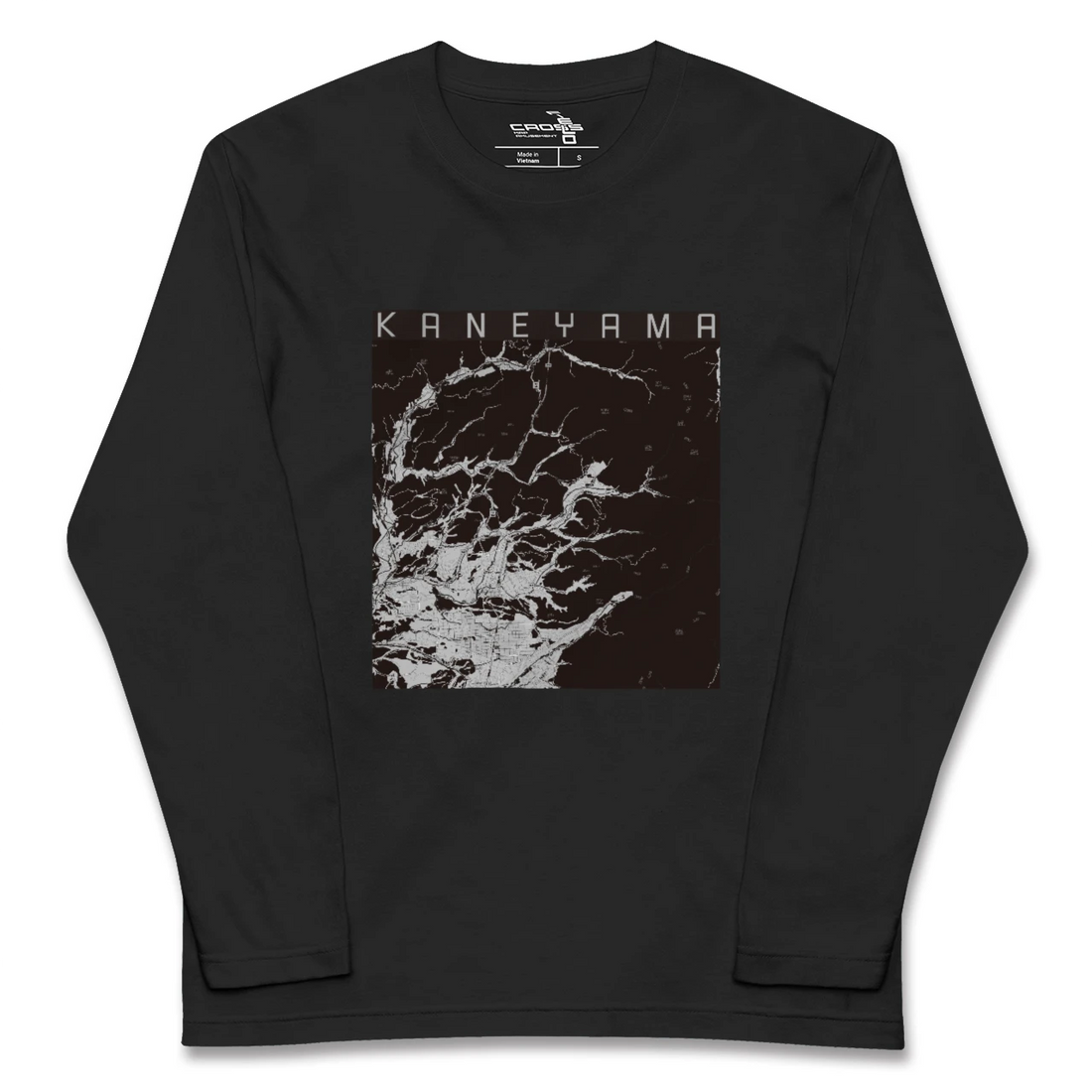 【金山（山形県）（山形県）】地図柄ロングスリーブTシャツ