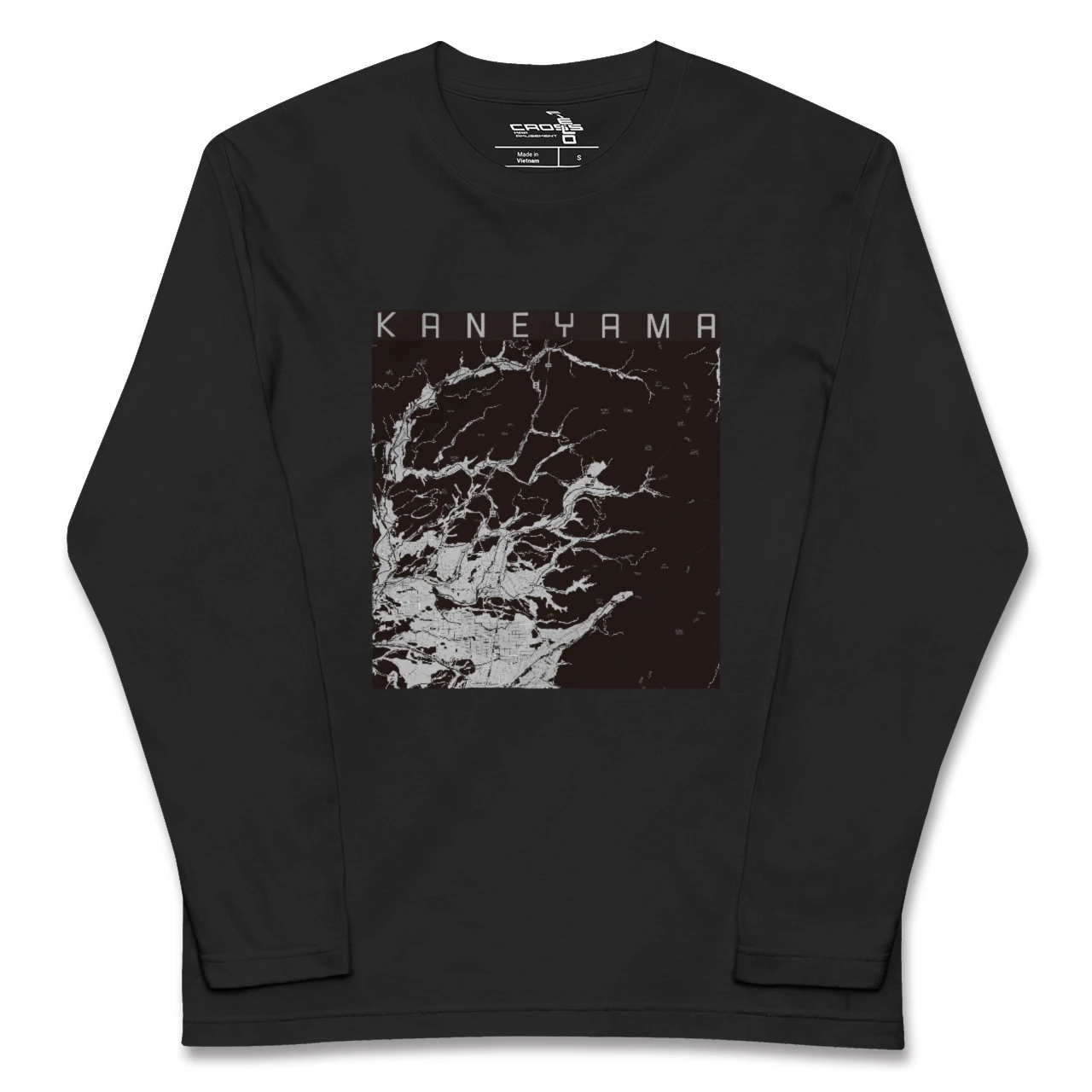 【金山（山形県）（山形県）】地図柄ロングスリーブTシャツ