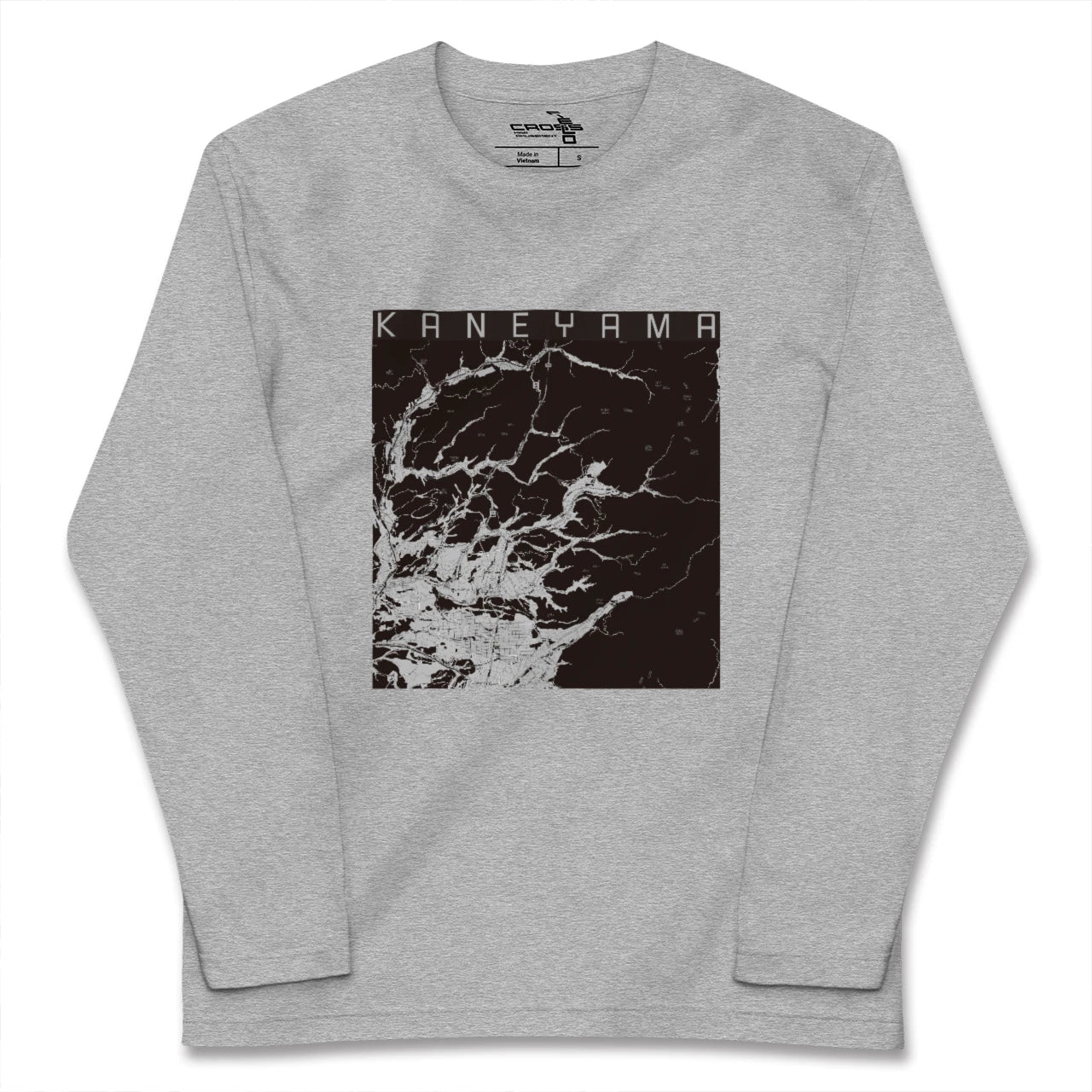 【金山（山形県）（山形県）】地図柄ロングスリーブTシャツ