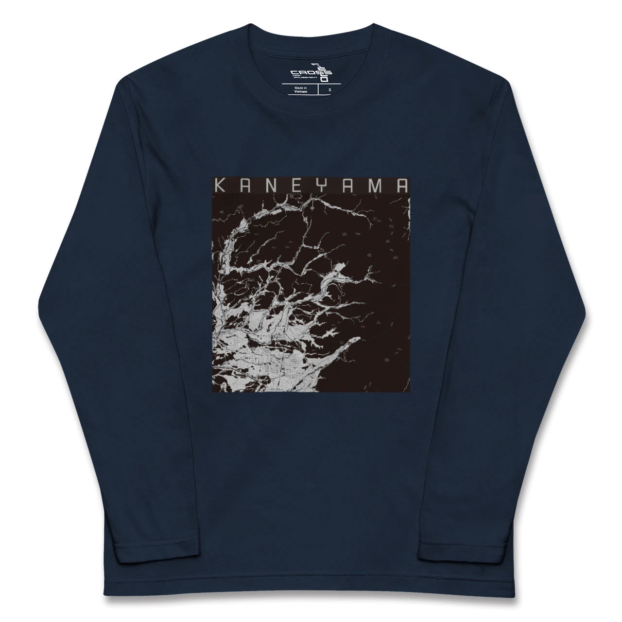 【金山（山形県）（山形県）】地図柄ロングスリーブTシャツ